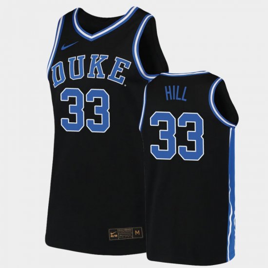 #33 Grant Hill Replica Duke Blue Devils College Basketball Mens Black Jersey 982724-650