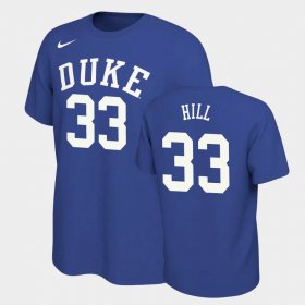 #33 Grant Hill Retro Alumni Duke University Basketball Men Royal T-Shirt 757348-487 #33 Grant Hill Retro Alumni Duke University Basketball Men Royal T-Shirt 757348-487