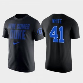 #41 Jack White College Basketball Duke University 2 Hit Performance Men's Black T-Shirt 212688-287 #41 Jack White College Basketball Duke University 2 Hit Performance Men's Black T-Shirt 212688-287