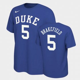 #5 Jaemyn Brakefield Retro Alumni Blue Devils Basketball Men's Royal T-Shirt 571113-382 #5 Jaemyn Brakefield Retro Alumni Blue Devils Basketball Men's Royal T-Shirt 571113-382