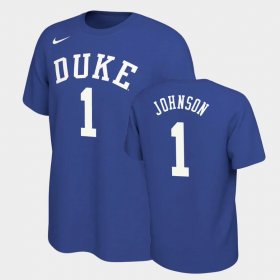 #1 Jalen Johnson Retro Alumni Duke Basketball Men's Royal T-Shirt 471060-586