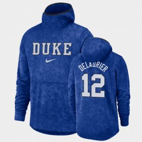 #12 Javin DeLaurier Basketball Spotlight Duke Blue Devils Pullover Team Logo Men Royal Hoodie 690384-747