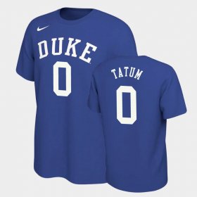 #0 Jayson Tatum Retro Alumni Duke Basketball Men's Royal T-Shirt 289886-344