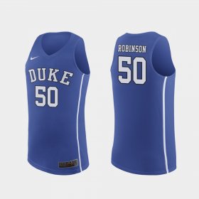 #50 Justin Robinson Authentic Duke University March Madness College Basketball Men's Royal Jersey 293278-468