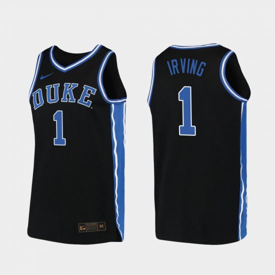 #1 Kyrie Irving Replica Duke Blue Devils 2019-20 College Basketball Men\'s Black Jersey 141841-472