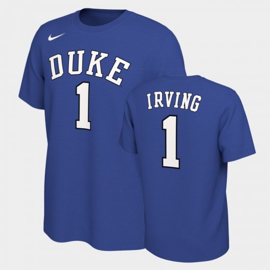 #1 Kyrie Irving Retro Alumni Duke Basketball Men\'s Royal T-Shirt 999058-845