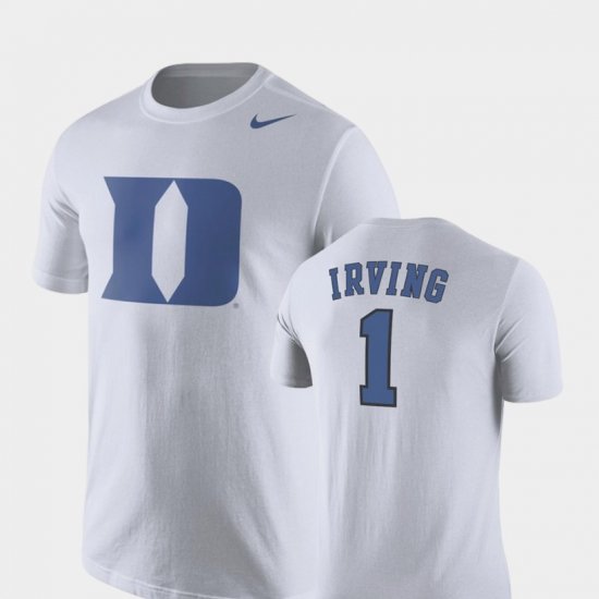 #1 Kyrie Irving Future Stars Duke Basketball Replica Men\'s White T-Shirt 834339-635