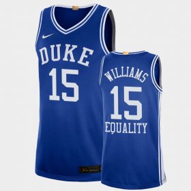 #15 Mark Williams Equality Social Justice Duke 2020-21 College Basketball Men Blue Jersey 752686-394