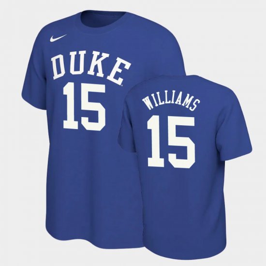 #15 Mark Williams Retro Alumni Duke Basketball Men Royal T-Shirt 664500-306