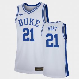 #21 Matthew Hurt Replica Duke Blue Devils Basketball Mens White Jersey 175788-233