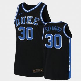 #30 Michael Savarino Replica Duke Blue Devils College Basketball Mens Black Jersey 877784-869