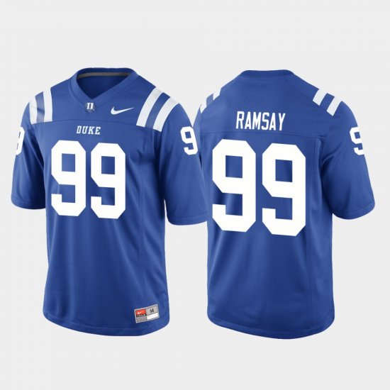 #99 Mike Ramsay College Football Blue Devils Game Mens Royal Jersey 779860-847