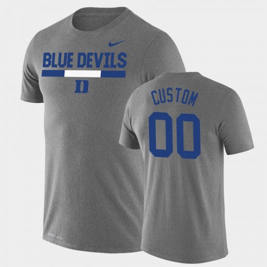 #00 Custom Team DNA Duke University Legend Performance Men\'s Heathered Gray T-Shirt 463221-475