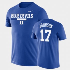 #17 Da'Quan Johnson Team DNA Duke University Legend Performance Men Royal T-Shirt 301995-463