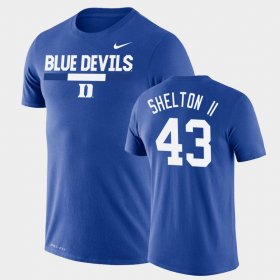 #43 Rocky Shelton II Team DNA Duke University Legend Performance Men's Royal T-Shirt 247591-779 #43 Rocky Shelton II Team DNA Duke University Legend Performance Men's Royal T-Shirt 247591-779