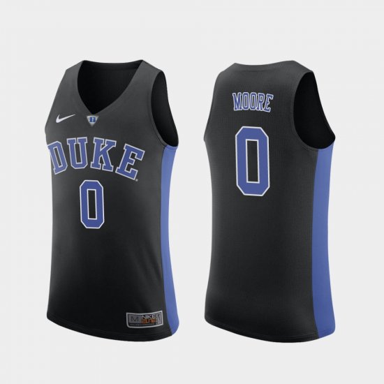 #0 Wendell Moore Replica Duke Blue Devils College Basketball Men\'s Black Jersey 319179-162