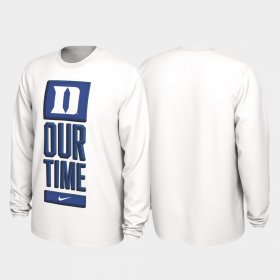 2020 March Madness Blue Devils Our Time Bench Legend Men's White T-Shirt 113076-848 2020 March Madness Blue Devils Our Time Bench Legend Men's White T-Shirt 113076-848