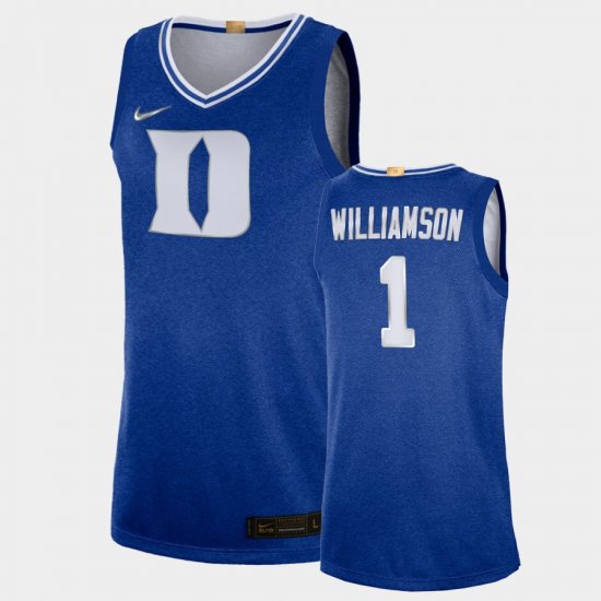 #1 Zion Williamson 100th Anniversary Duke University Rivalry Limited Men\'s Royal Jersey 451016-545