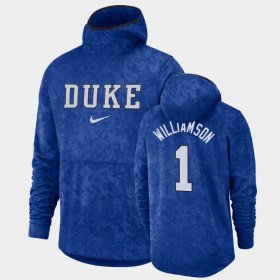 #1 Zion Williamson Basketball Spotlight Duke University Pullover Team Logo Mens Royal Hoodie 206578-499