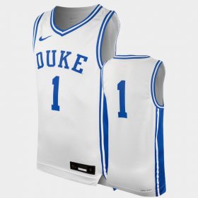 #1 Duke University Basketball Icon Replica Youth White Jersey 378064-154