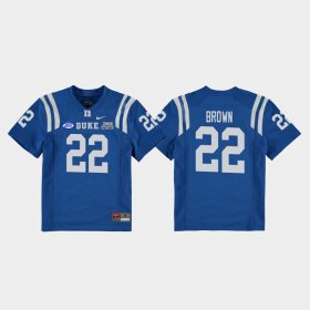 #22 Brittain Brown 2018 Independence Bowl Duke College Football Game Youth Royal Jersey 707225-163