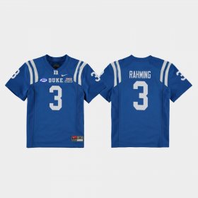 #3 T.J. Rahming 2018 Independence Bowl Blue Devils College Football Game Youth Royal Jersey 847757-795 #3 T.J. Rahming 2018 Independence Bowl Blue Devils College Football Game Youth Royal Jersey 847757-795