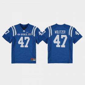 #47 Ryan Wolitzer 2018 Independence Bowl Duke College Football Game Youth Royal Jersey 113295-834