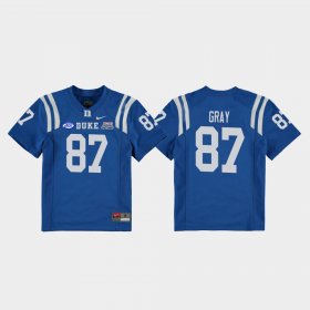 #87 Noah Gray 2018 Independence Bowl Duke College Football Game Youth Royal Jersey 660242-208 #87 Noah Gray 2018 Independence Bowl Duke College Football Game Youth Royal Jersey 660242-208
